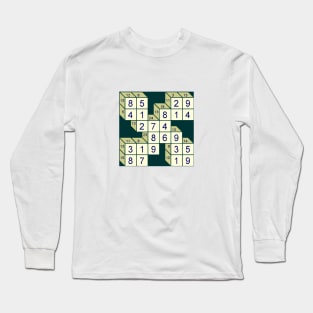 Kakuro Brain Puzzle Game Long Sleeve T-Shirt